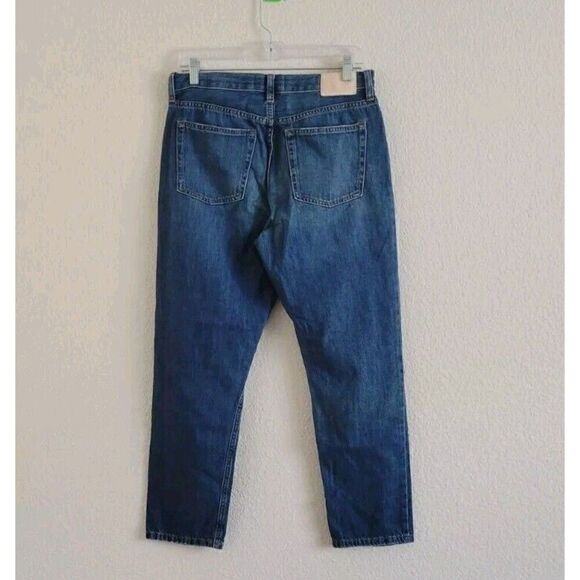 Everlane The Summer Jeans High Rise Cropped Distressed Medium Wash Size 29 - Picture 4 of 8